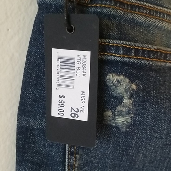 NWT MISS ME Floral Embroidered Skinny Jeans - Picture 11 of 12